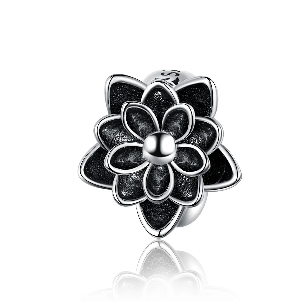 Silver Lotus Charm - PANDORA Style - SCC1196