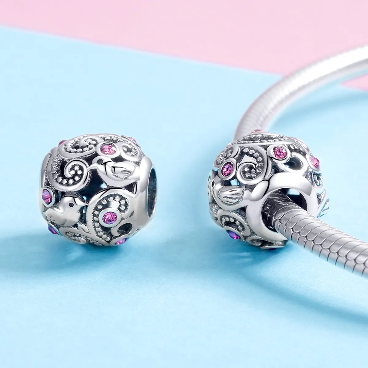 Silver Love Messenger Charm - PANDORA Style - SCC1014