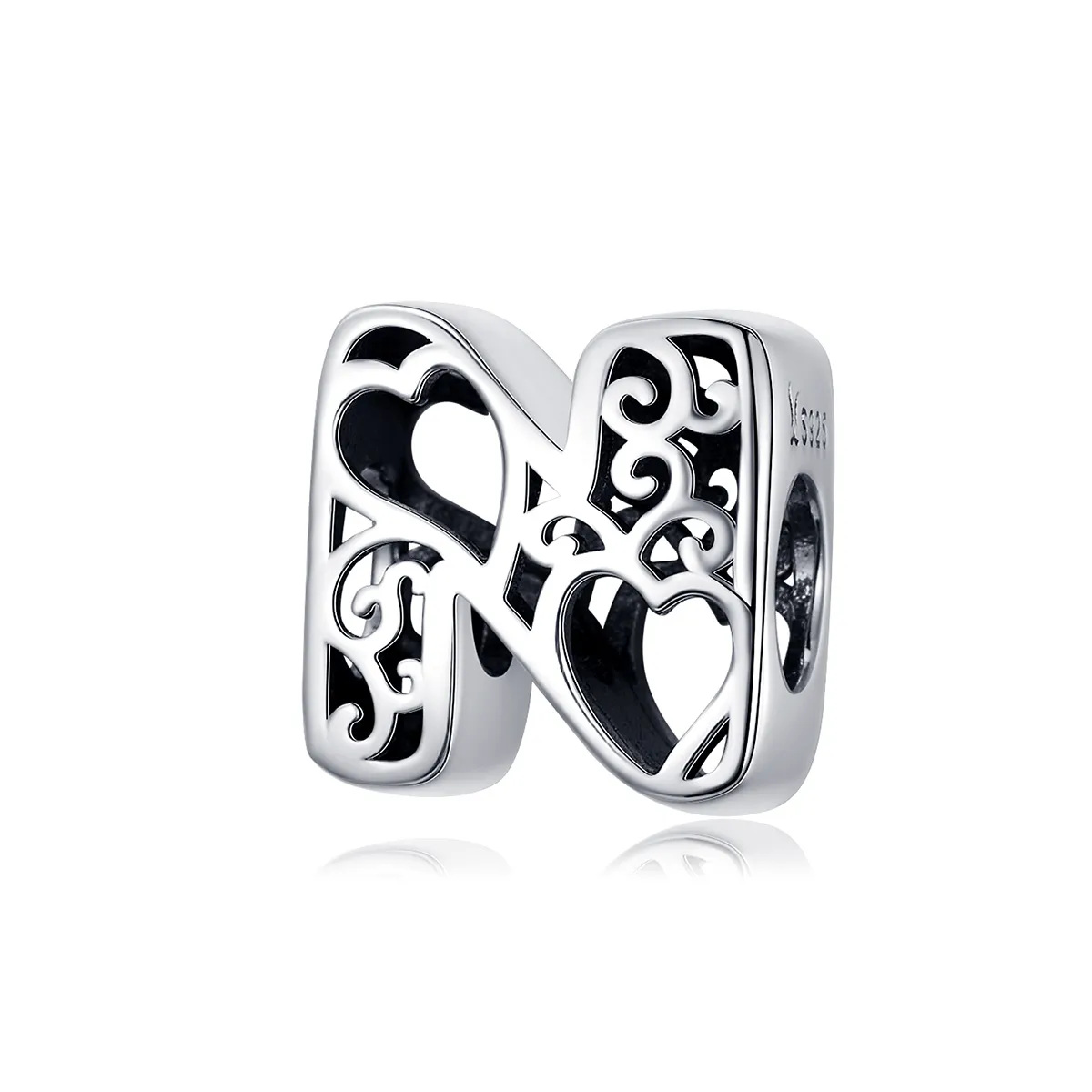 Silver Magic Letter N Charm - PANDORA Style - SCC1229-N