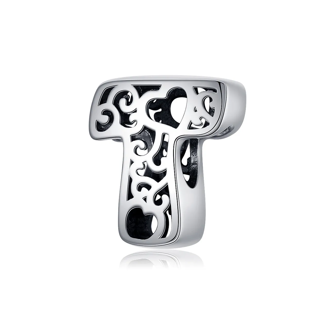 Silver Magic Letter T Charm - PANDORA Style - SCC1229-T