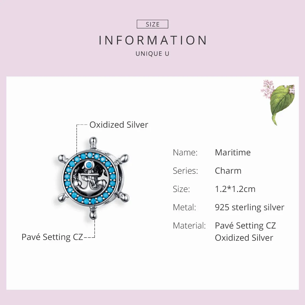 Silver Maritime Charm - PANDORA Style - SCC1200