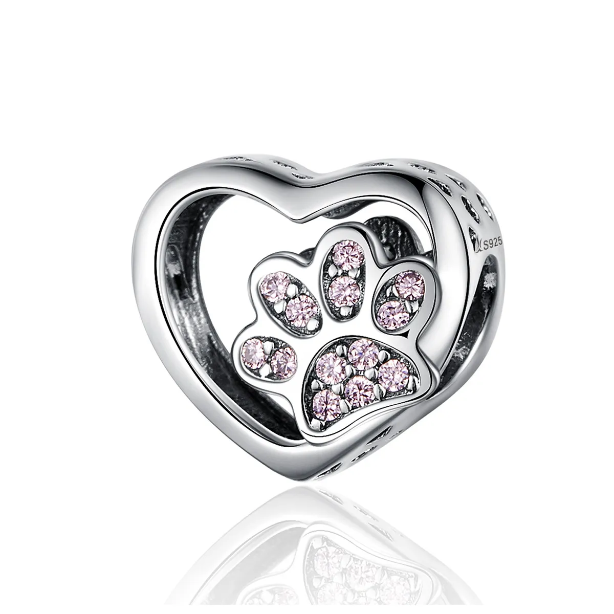 Silver Mark of Pets Charm - PANDORA Style - SCC1191