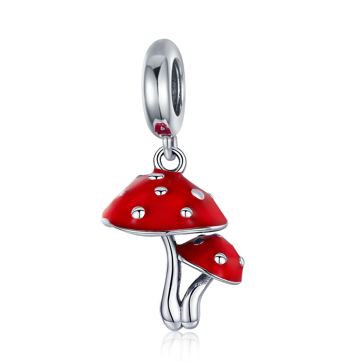 Silver Mushroom Dangle - PANDORA Style - SCC1060