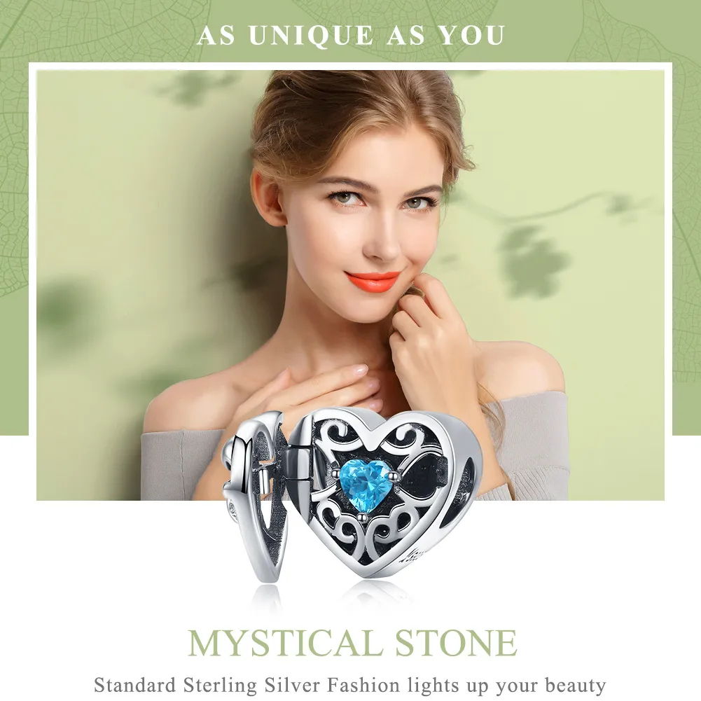 Silver Mystical Stone Charm - PANDORA Style - SCC1053