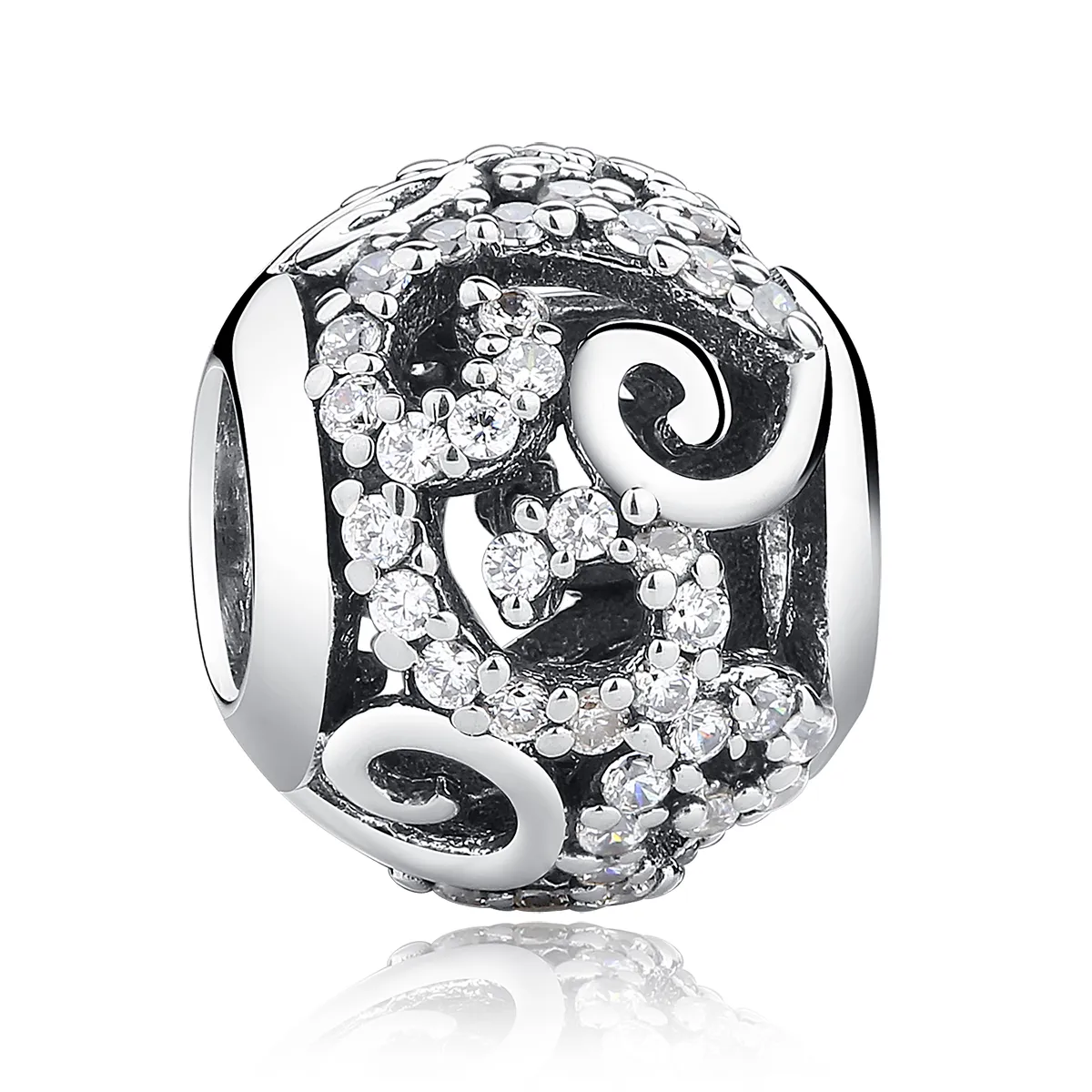 Silver Pavé Charm - PANDORA Style - SCC021