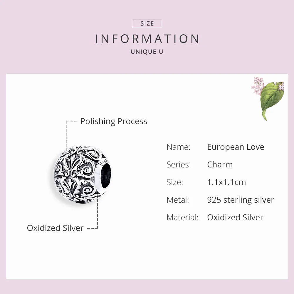 Silver Royal Court Style Charm - PANDORA Style - SCC1179