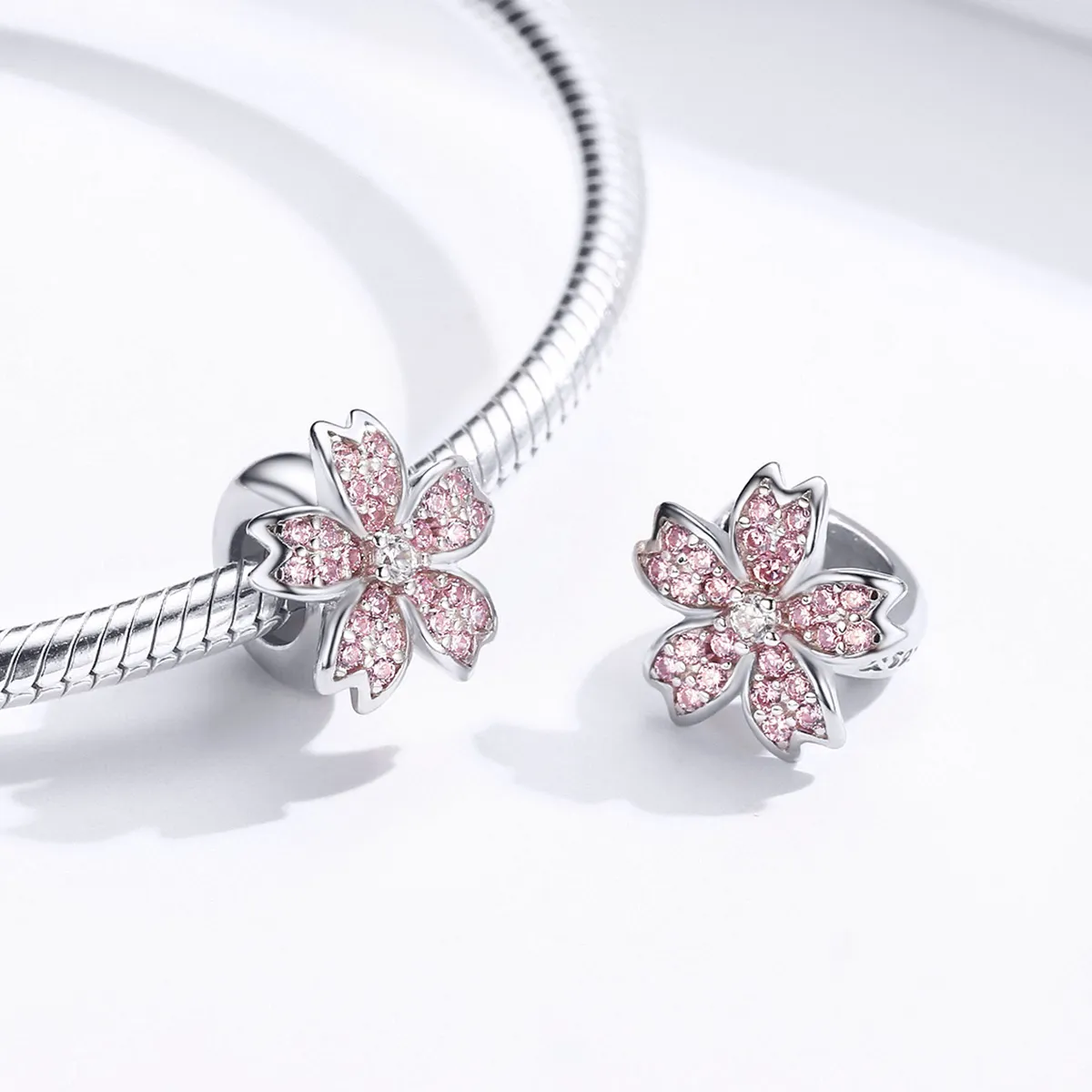 Silver Sakura Charm - PANDORA Style - SCC1291