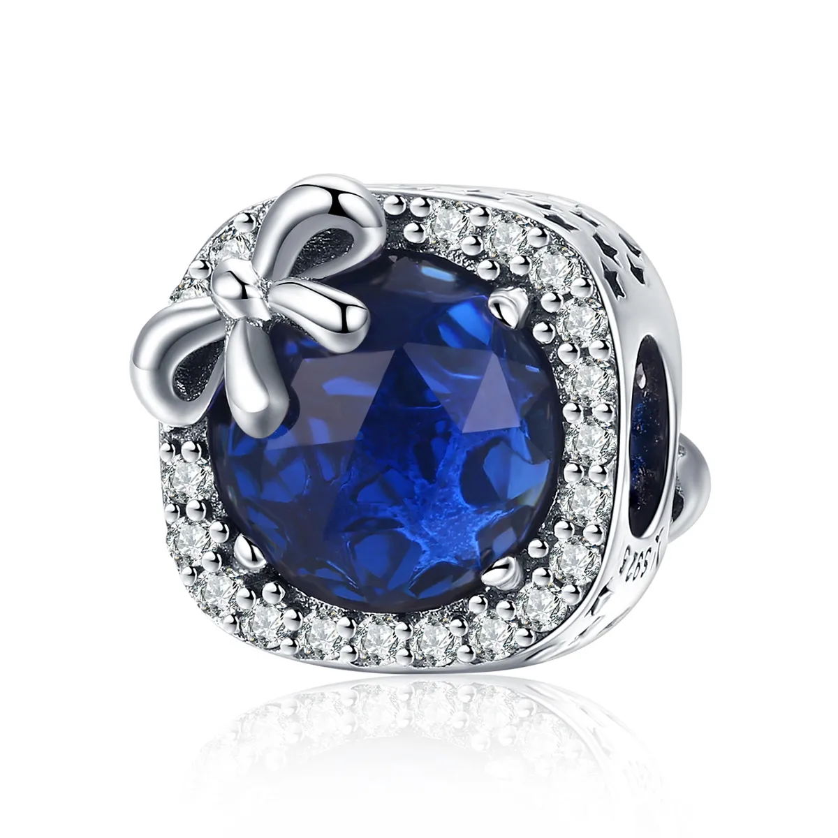 Silver Sapphire Charm - PANDORA Style - SCC1058