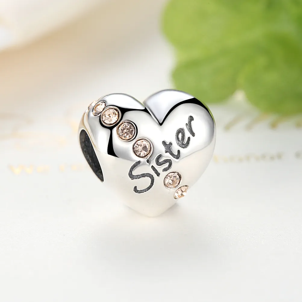 Silver Sister Charm - PANDORA Style - SCC008