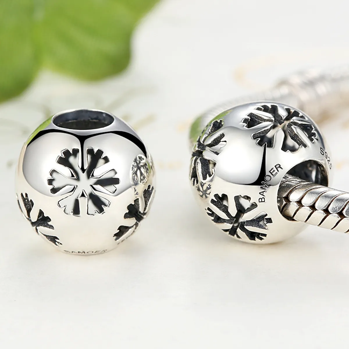 Silver Snowflake Charm - PANDORA Style - SCC070