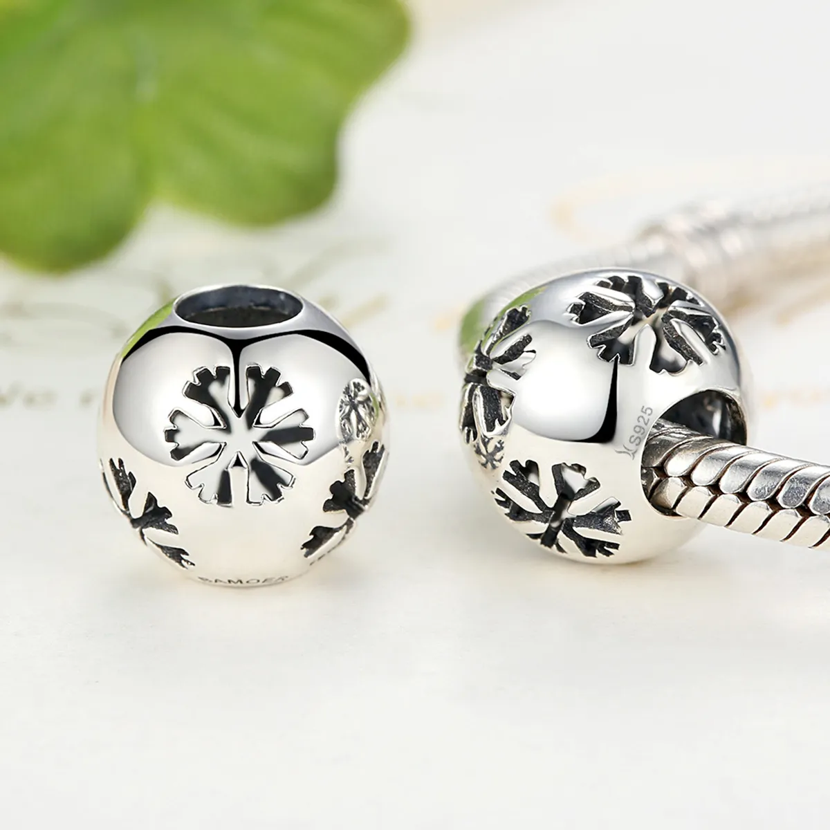 Silver Snowflake Charm - PANDORA Style - SCC070