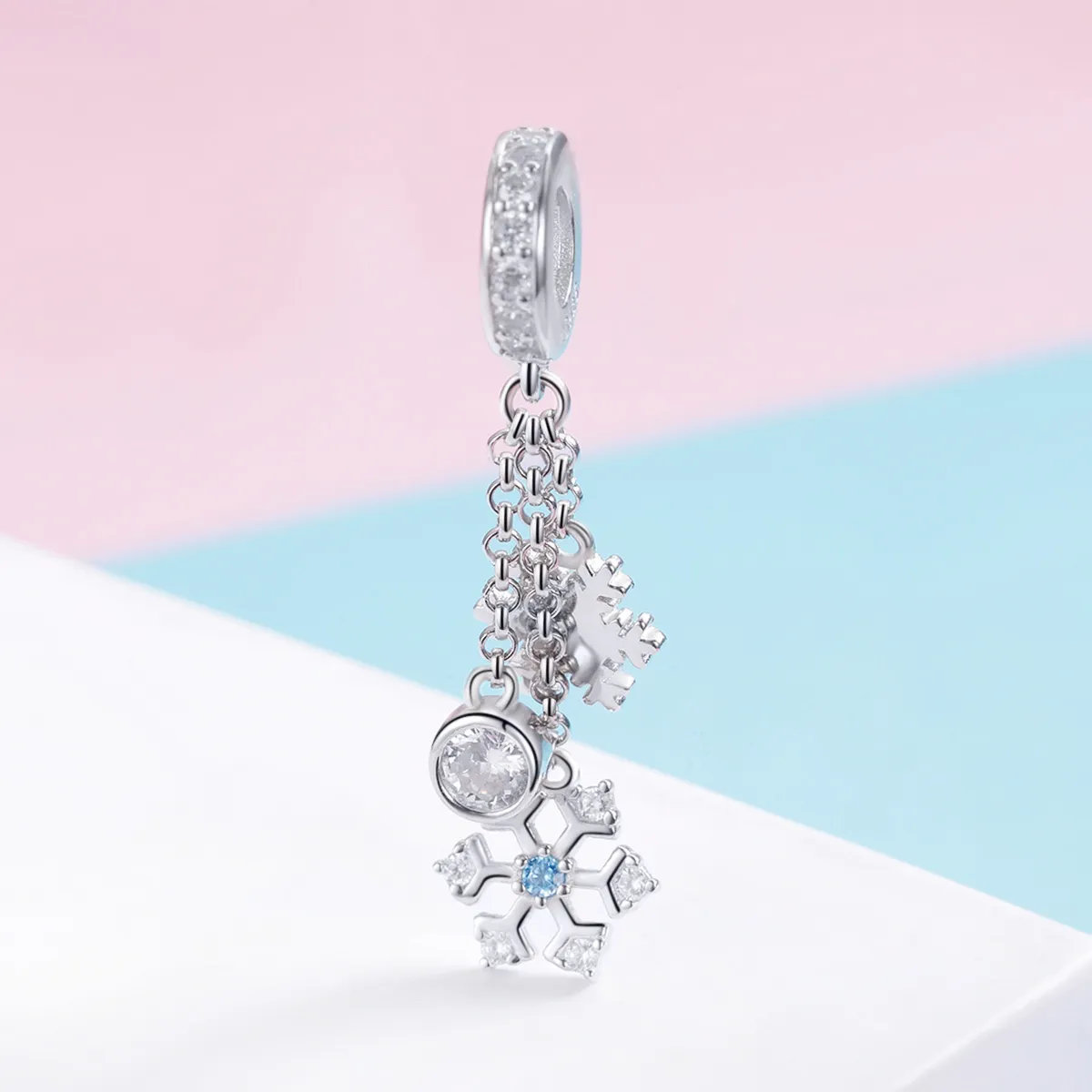 Silver Snowflake Dangle - PANDORA Style - SCC1020