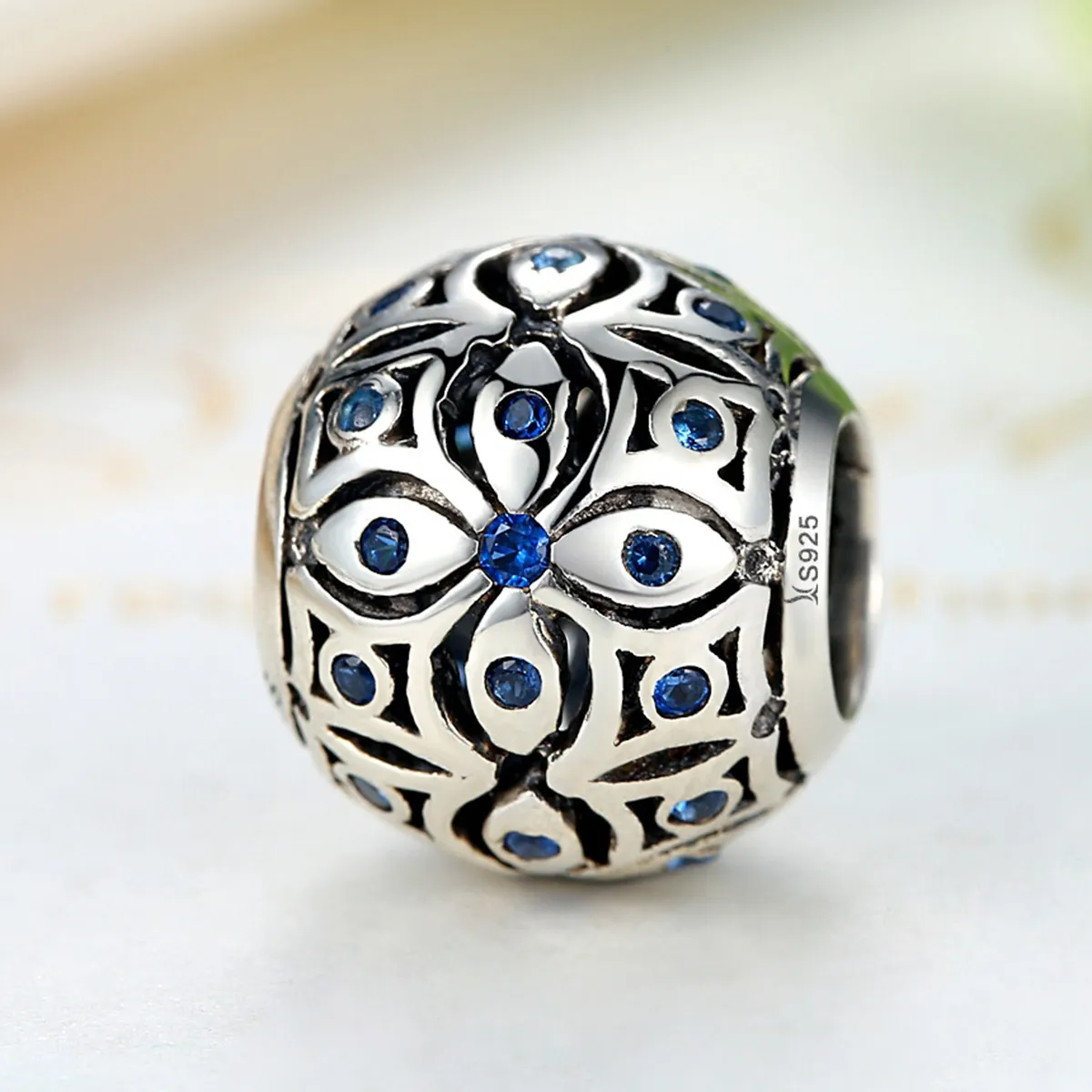 Silver Summer Flower Charm - PANDORA Style - SCC059