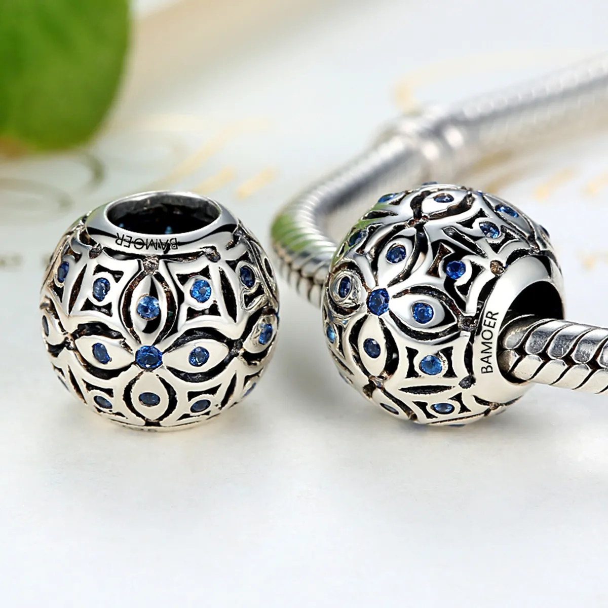 Silver Summer Flower Charm - PANDORA Style - SCC059