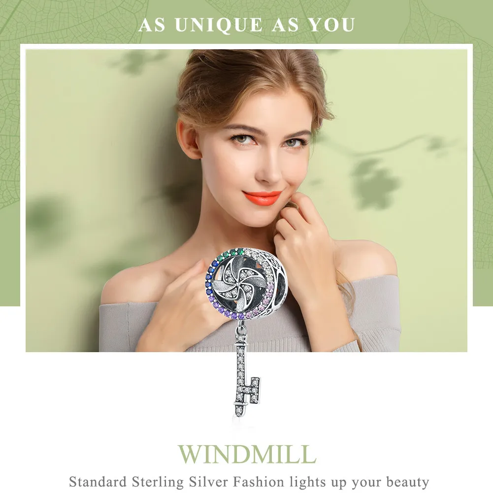 Silver Windmill Charm - PANDORA Style - SCC1081