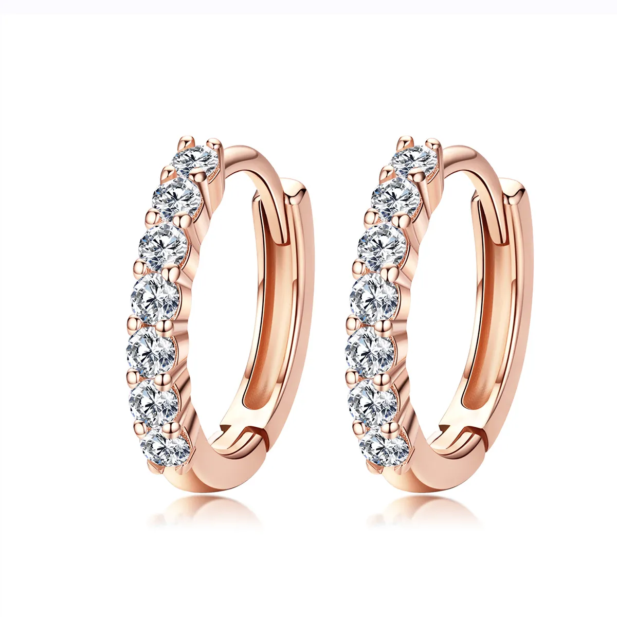 Rose Gold Declaration of Grace Hoop Earrings - PANDORA Style - SCE351-C