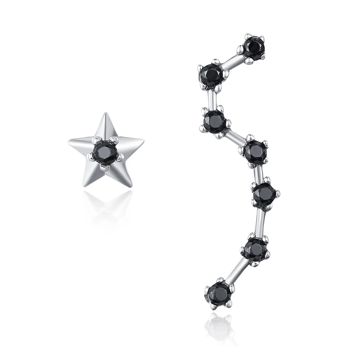 Silver Big Dipper Stud Earrings - PANDORA Style - SCE166