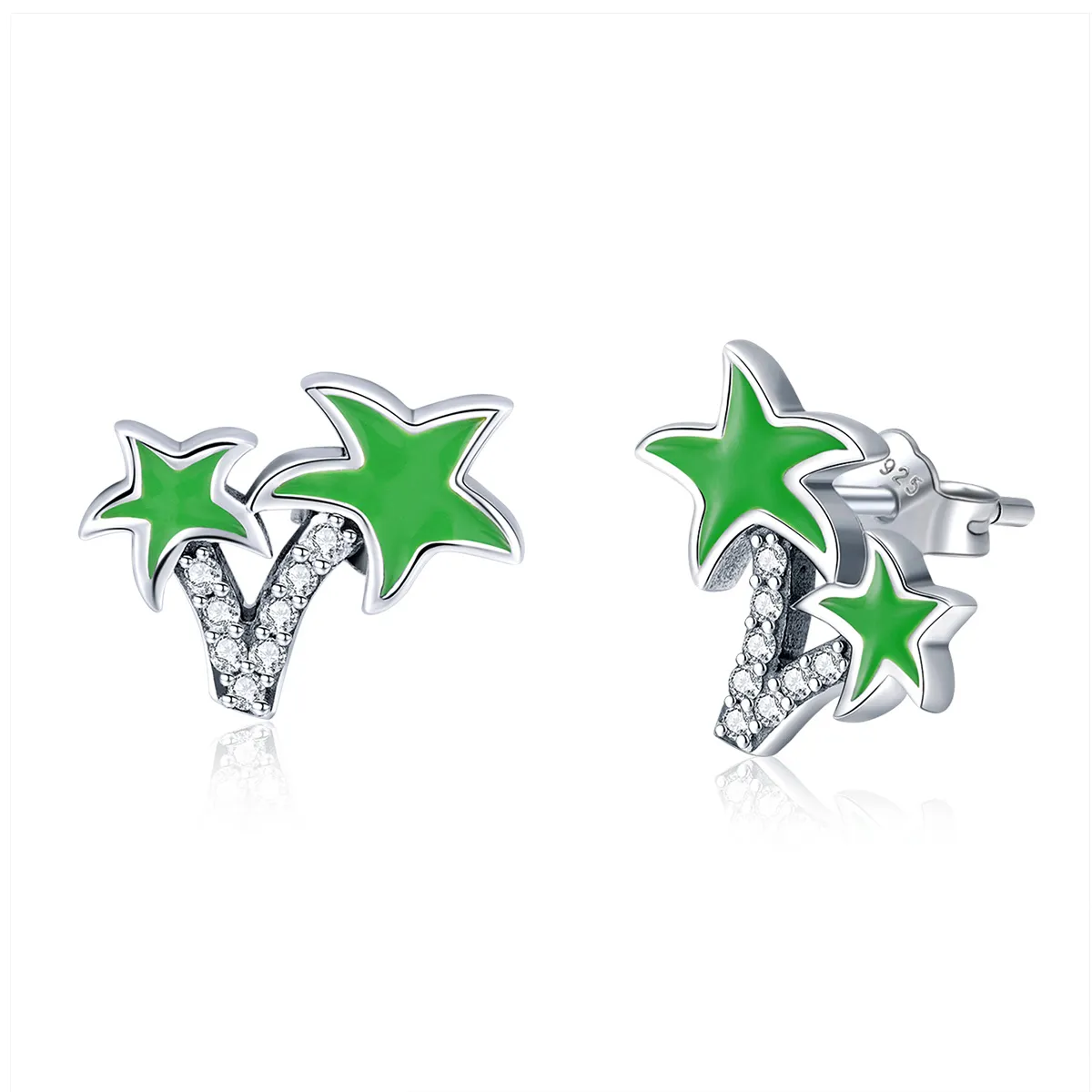 Silver Coconut Palm Stud Earrings - PANDORA Style - SCE428