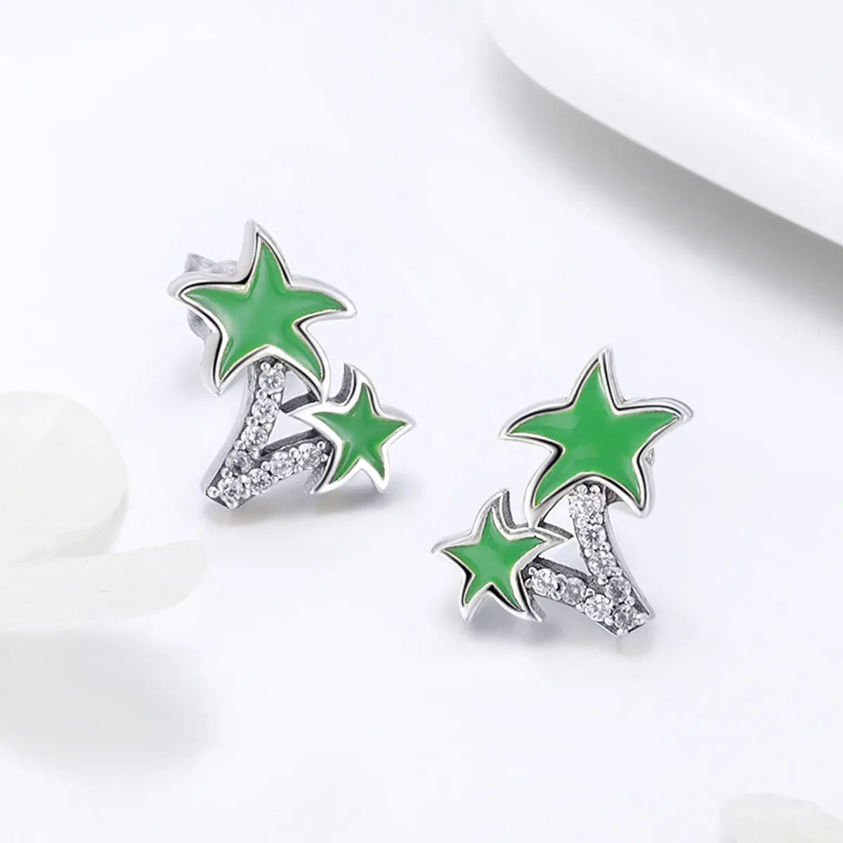 Silver Coconut Palm Stud Earrings - PANDORA Style - SCE428