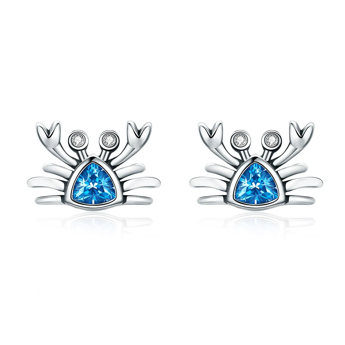 Silver Cute Little Crab Stud Earrings - PANDORA Style - SCE413