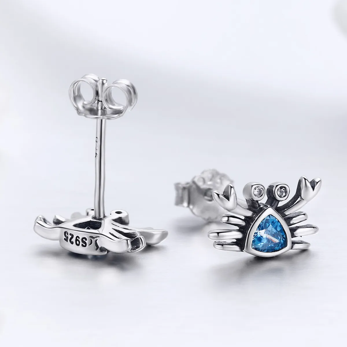 Silver Cute Little Crab Stud Earrings - PANDORA Style - SCE413