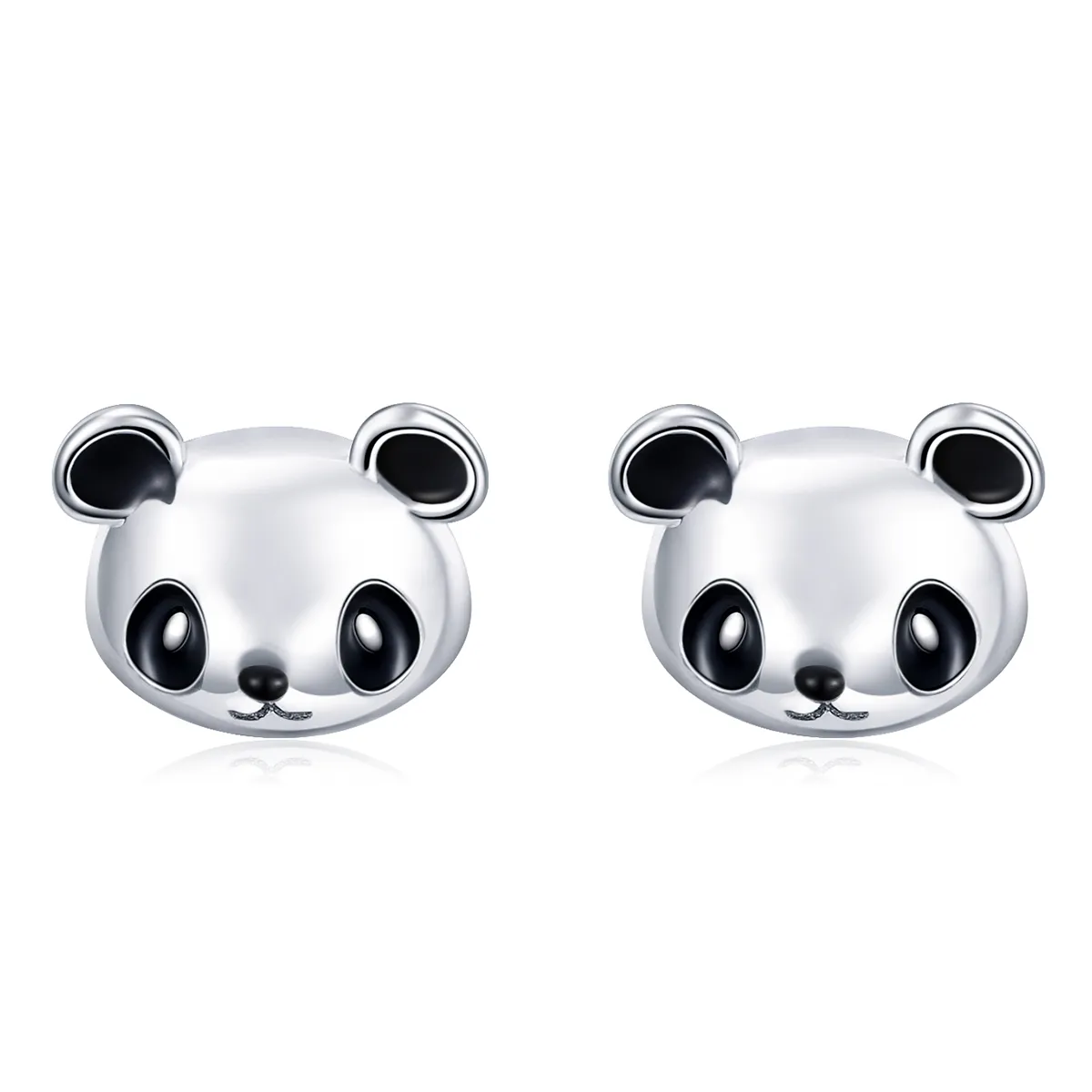 Silver Cute Panda Stud Earrings - PANDORA Style - SCE386