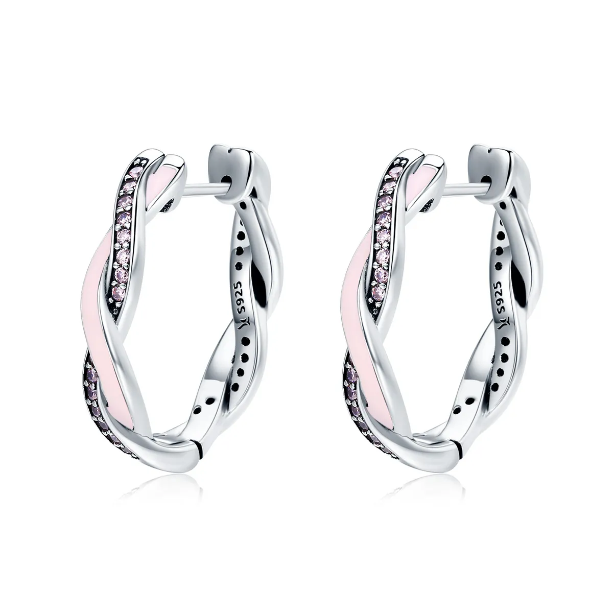 Silver Cute Rabbit Hoop Earrings - PANDORA Style - SCE297