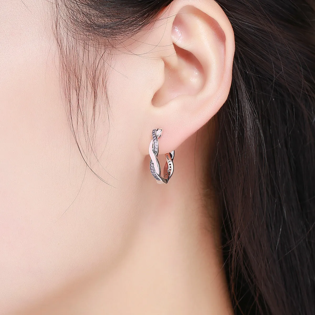 Silver Cute Rabbit Hoop Earrings - PANDORA Style - SCE297