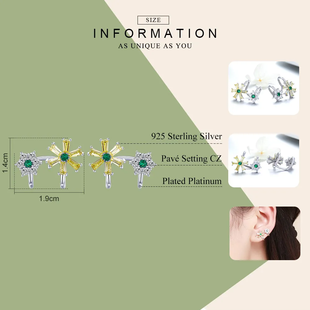 Silver Daisy Flower Stud Earrings - PANDORA Style - SCE487