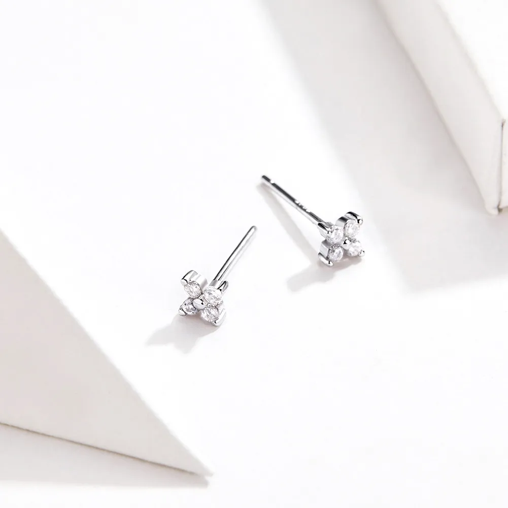 Silver Flower of Light Stud Earrings - PANDORA Style - SCE648