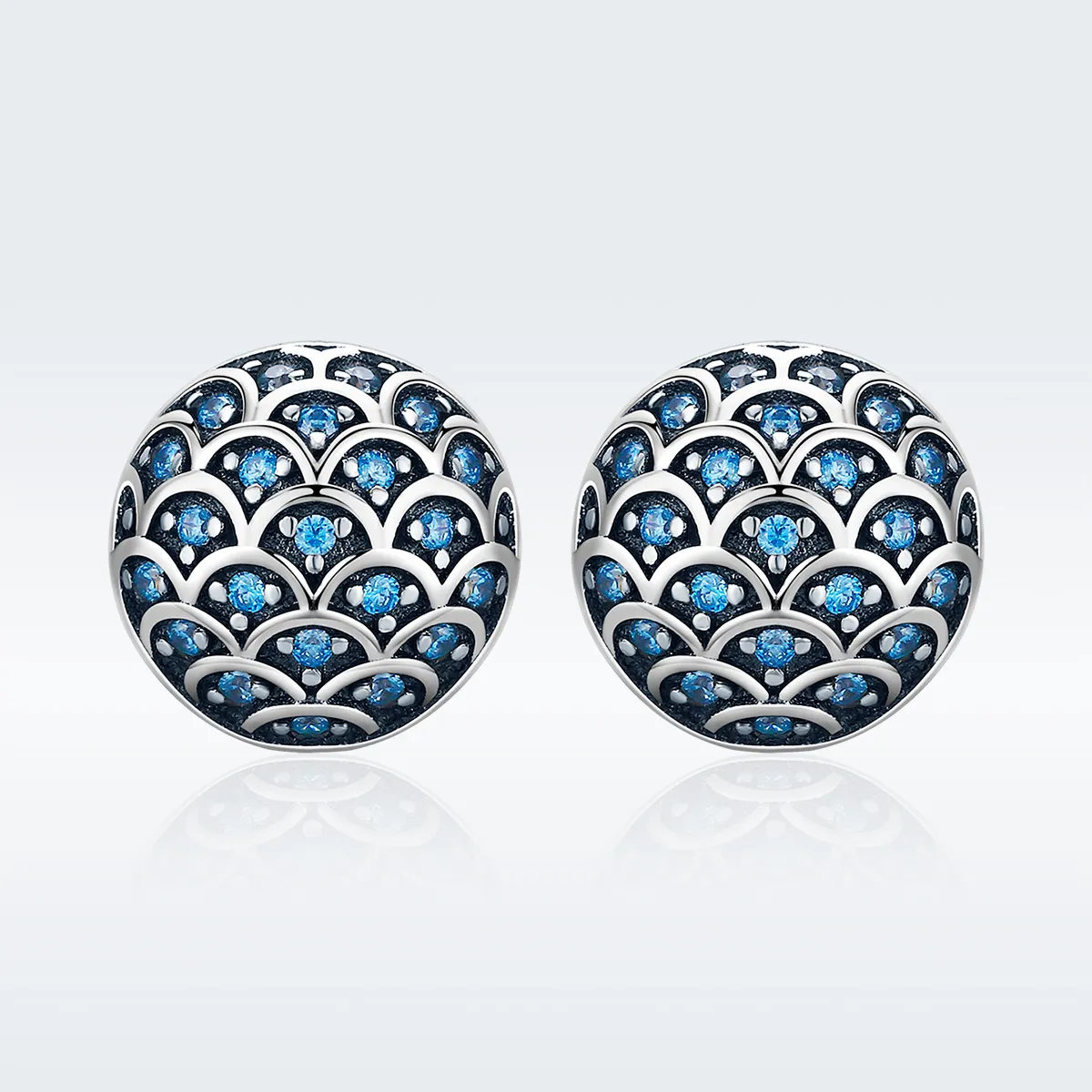 Silver Legend of The Sea Stud Earrings - PANDORA Style - SCE239