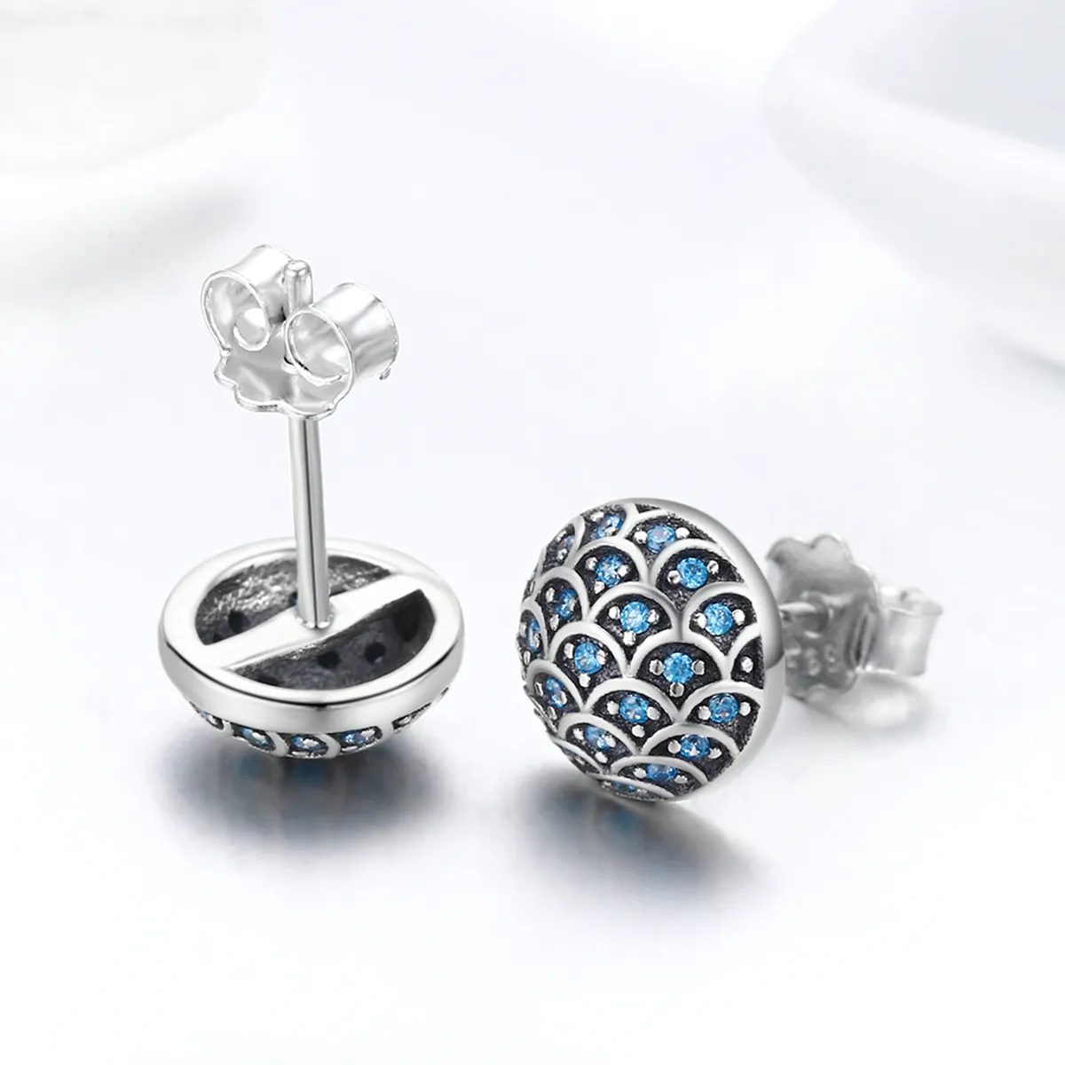 Silver Legend of The Sea Stud Earrings - PANDORA Style - SCE239