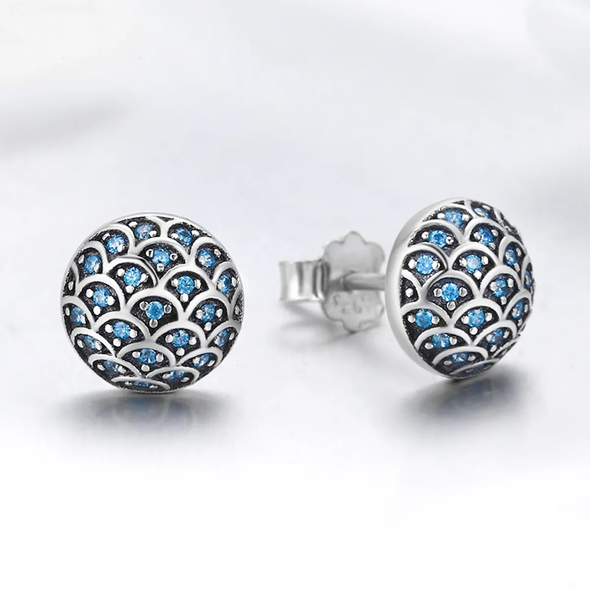 Silver Legend of The Sea Stud Earrings - PANDORA Style - SCE239