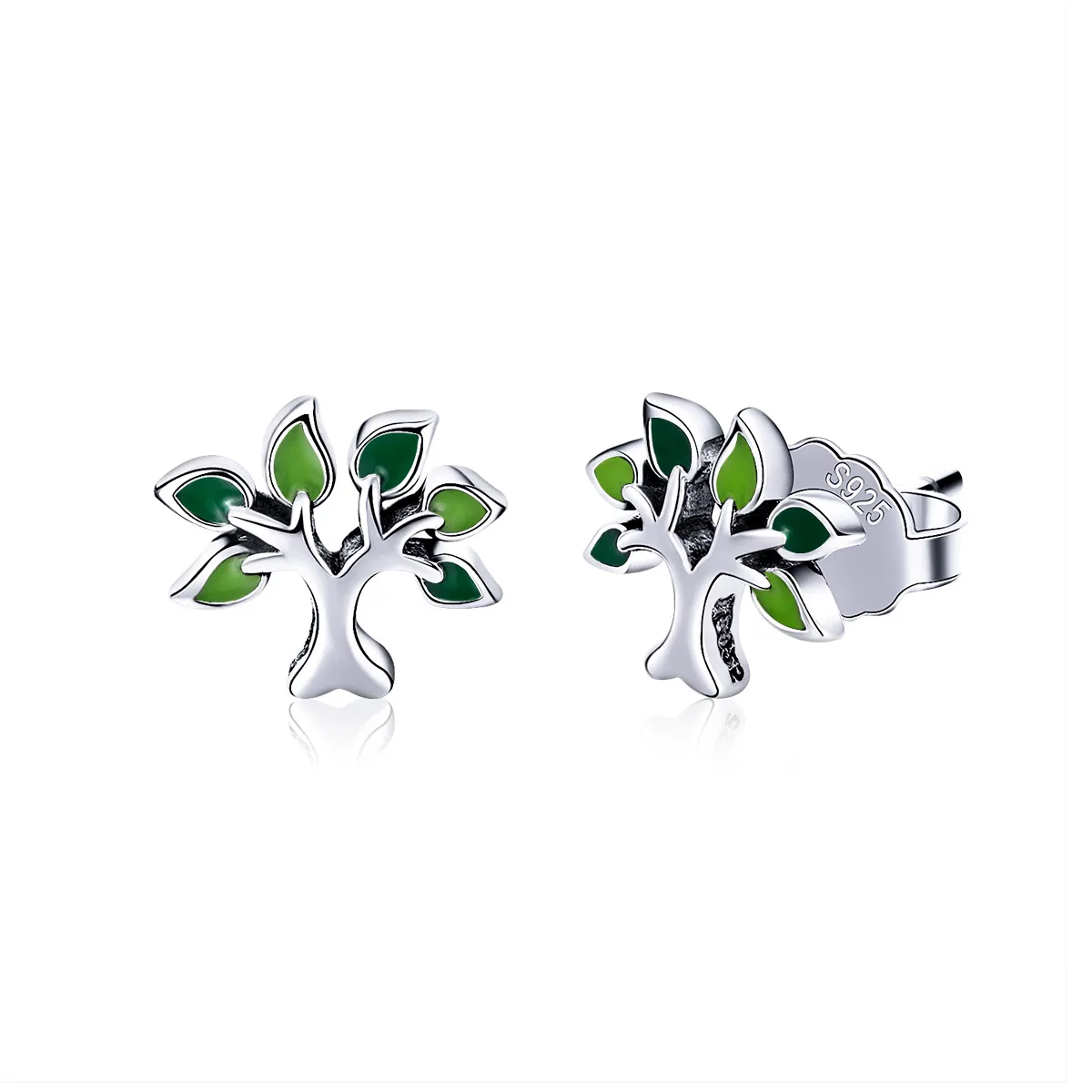 Silver Life Tree Stud Earrings - PANDORA Style - SCE409