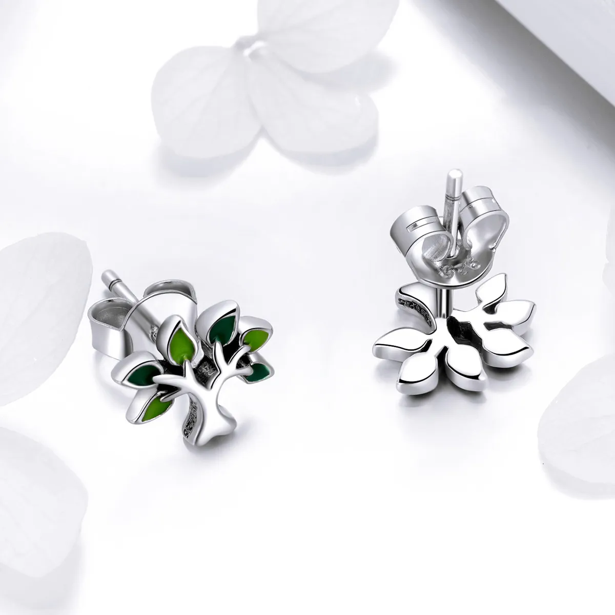 Silver Life Tree Stud Earrings - PANDORA Style - SCE409