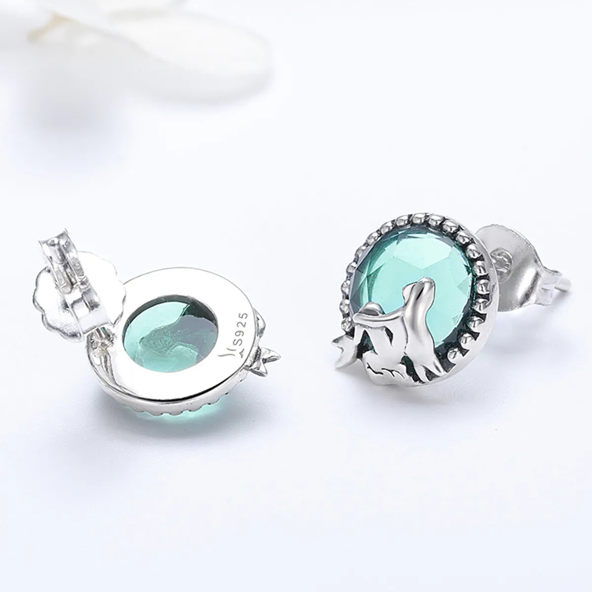 Silver Love of Mermaid Stud Earrings - PANDORA Style - SCE383