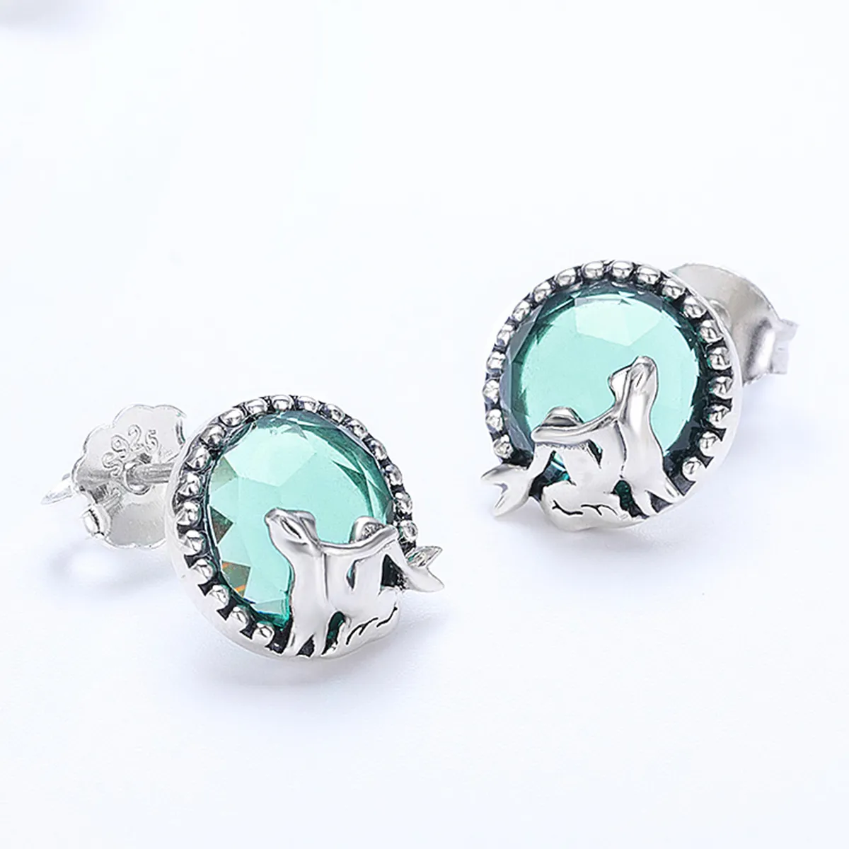 Silver Love of Mermaid Stud Earrings - PANDORA Style - SCE383