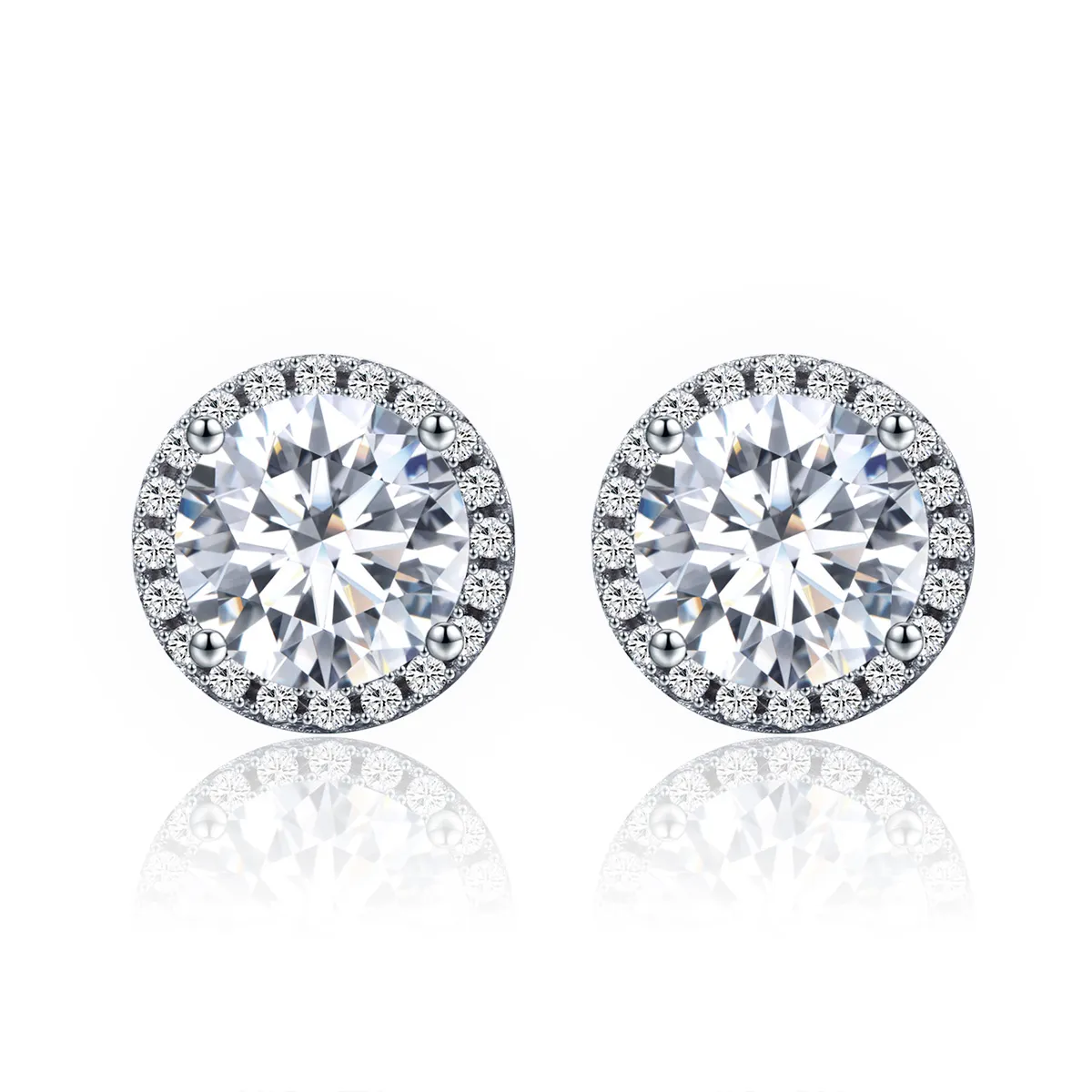 Silver Noble Light Stud Earrings - PANDORA Style - SCE358