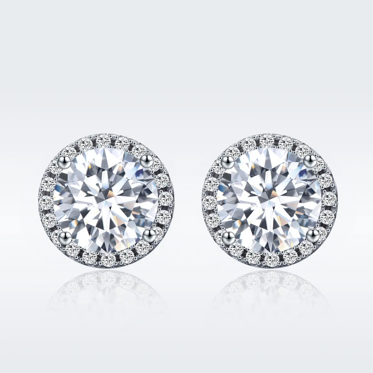 Silver Noble Light Stud Earrings - PANDORA Style - SCE358