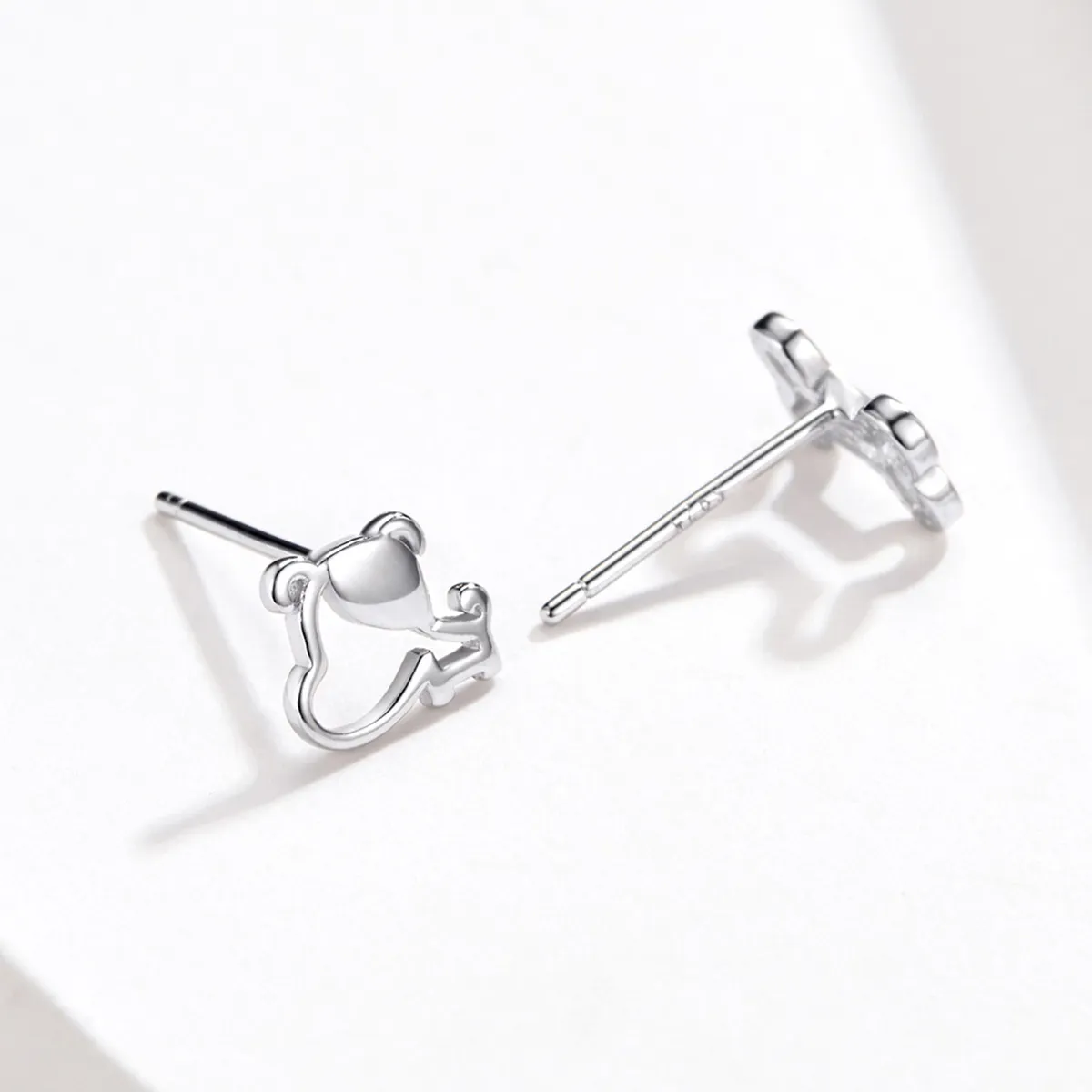 Silver Openwork Paw Stud Earrings - PANDORA Style - SCE649