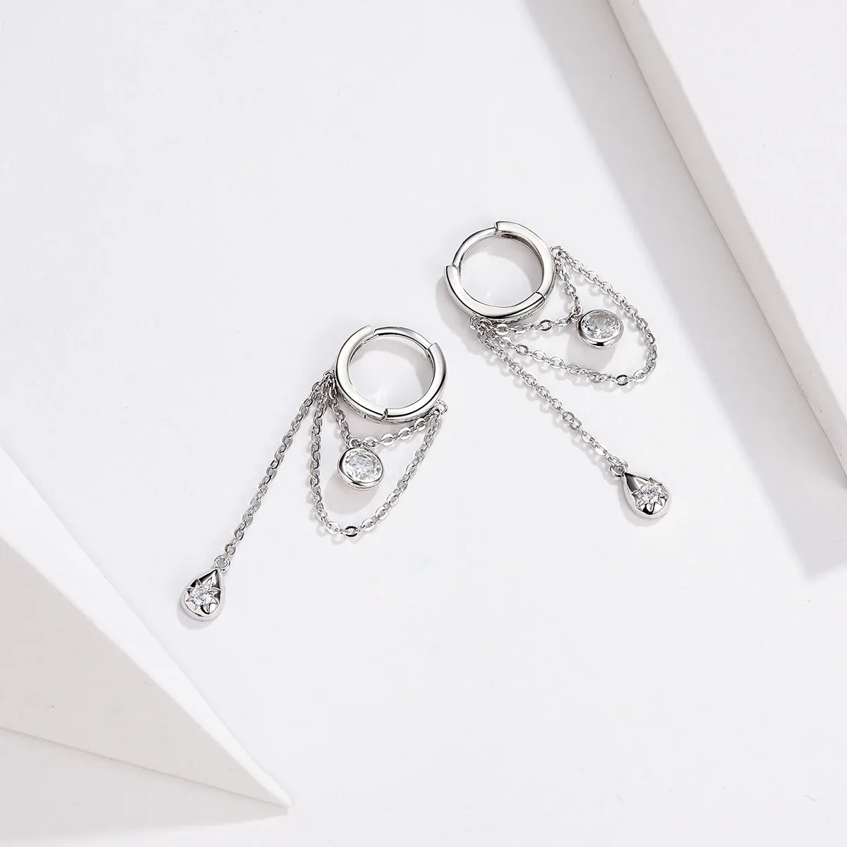 Silver Puberty Hanging Earrings - PANDORA Style - SCE638