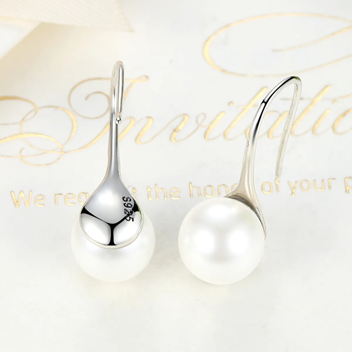 Silver Pure Love Hanging Earrings - PANDORA Style - SCE037