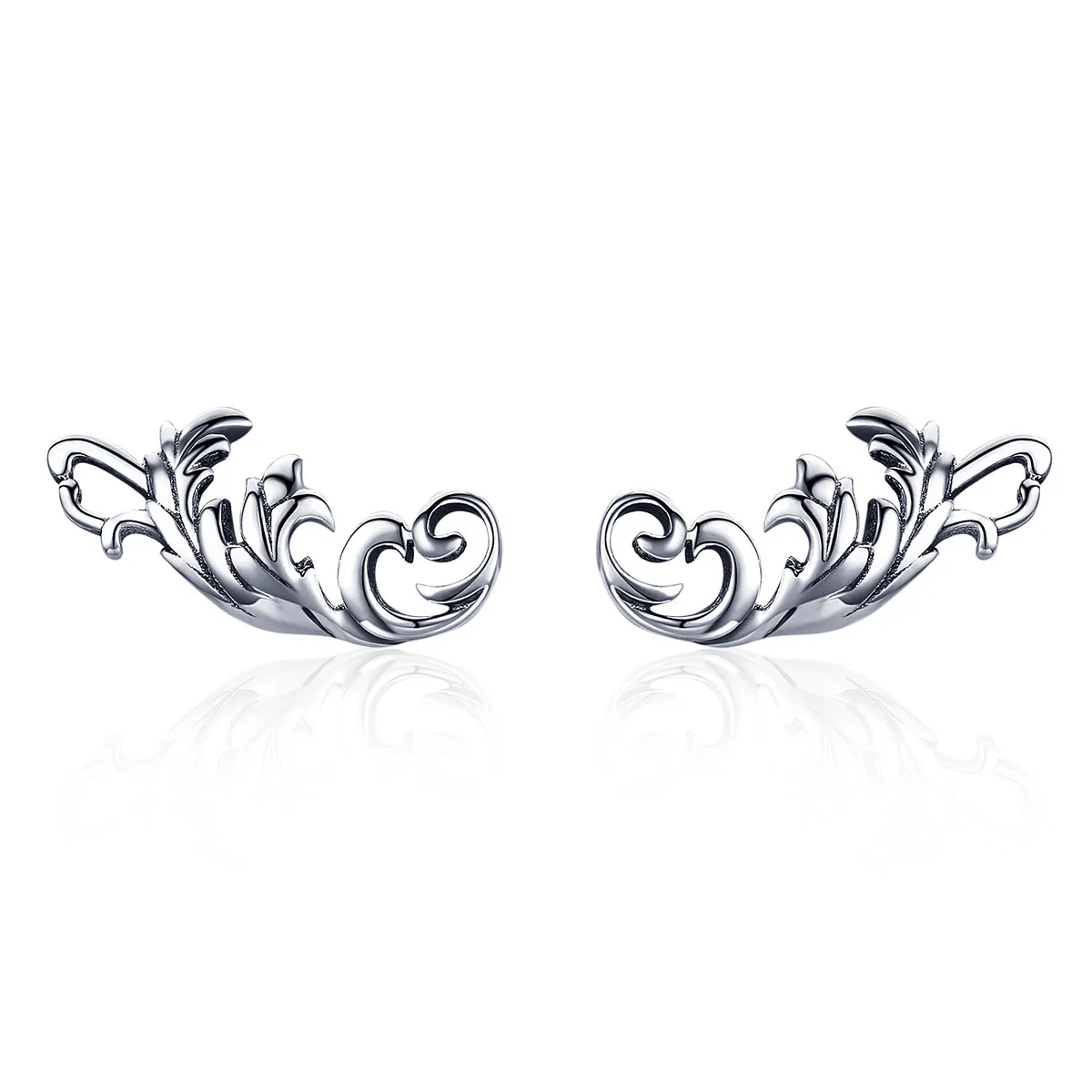 Silver Retro European Flower Stud Earrings - PANDORA Style - SCE580