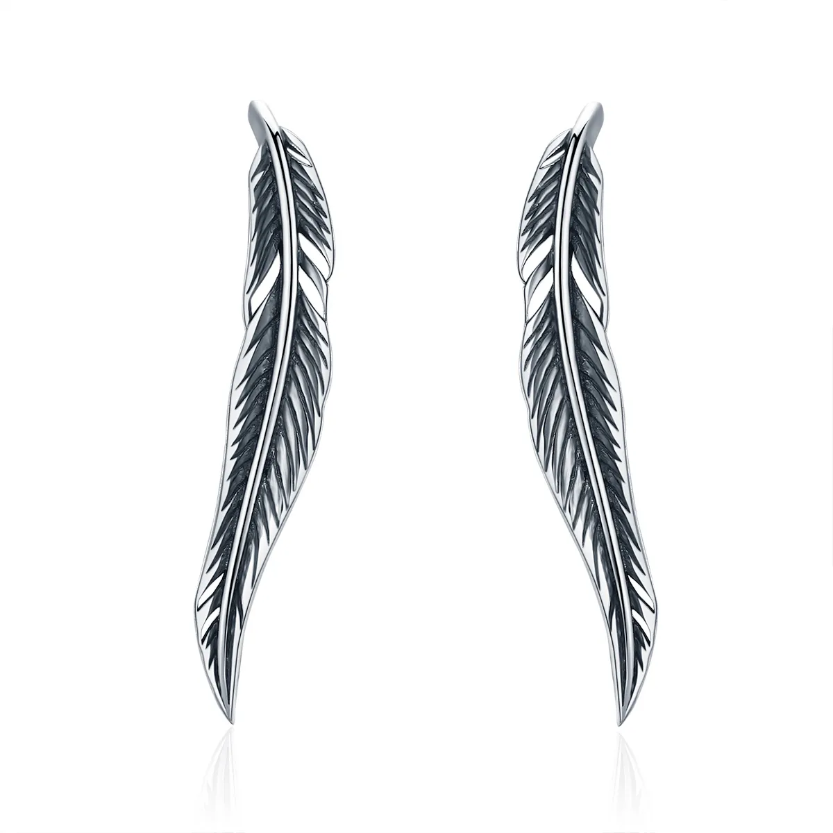 Silver Retro Wings Stud Earrings - PANDORA Style - SCE258