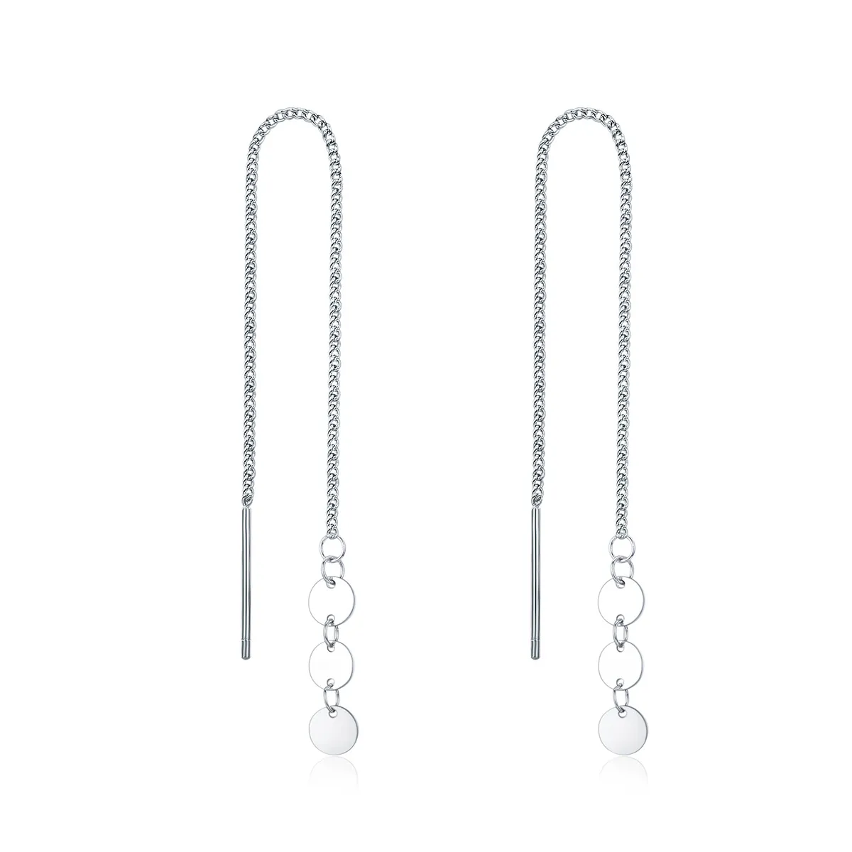 Silver Sequins Hanging Earrings - PANDORA Style - SCE687