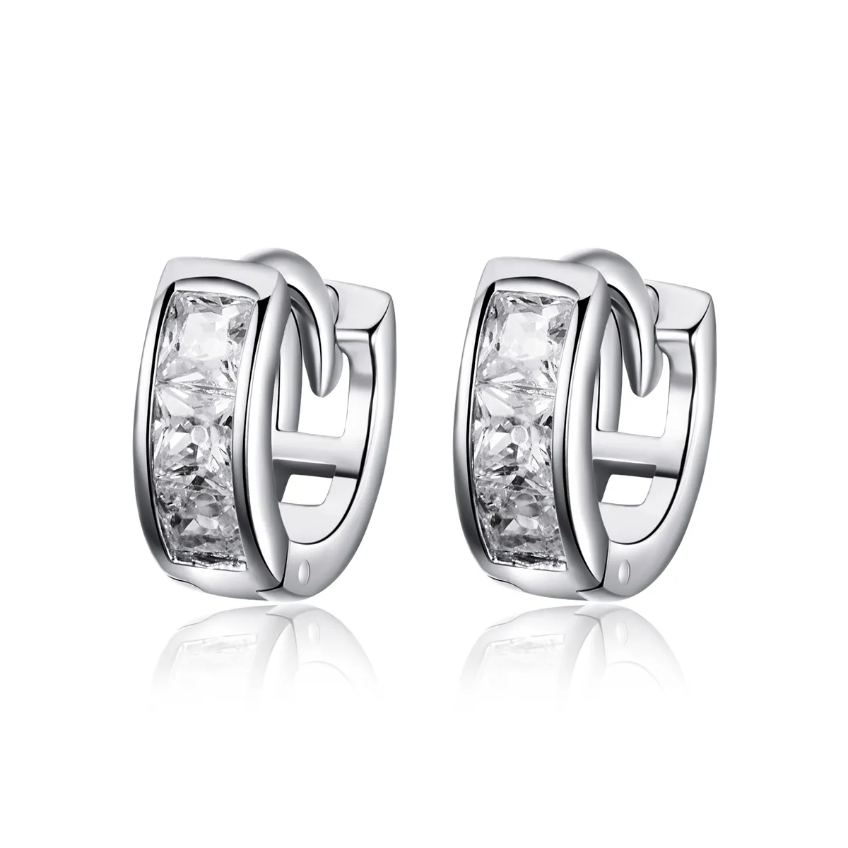 Silver Shining Girl Hoop Earrings - PANDORA Style - SCE515