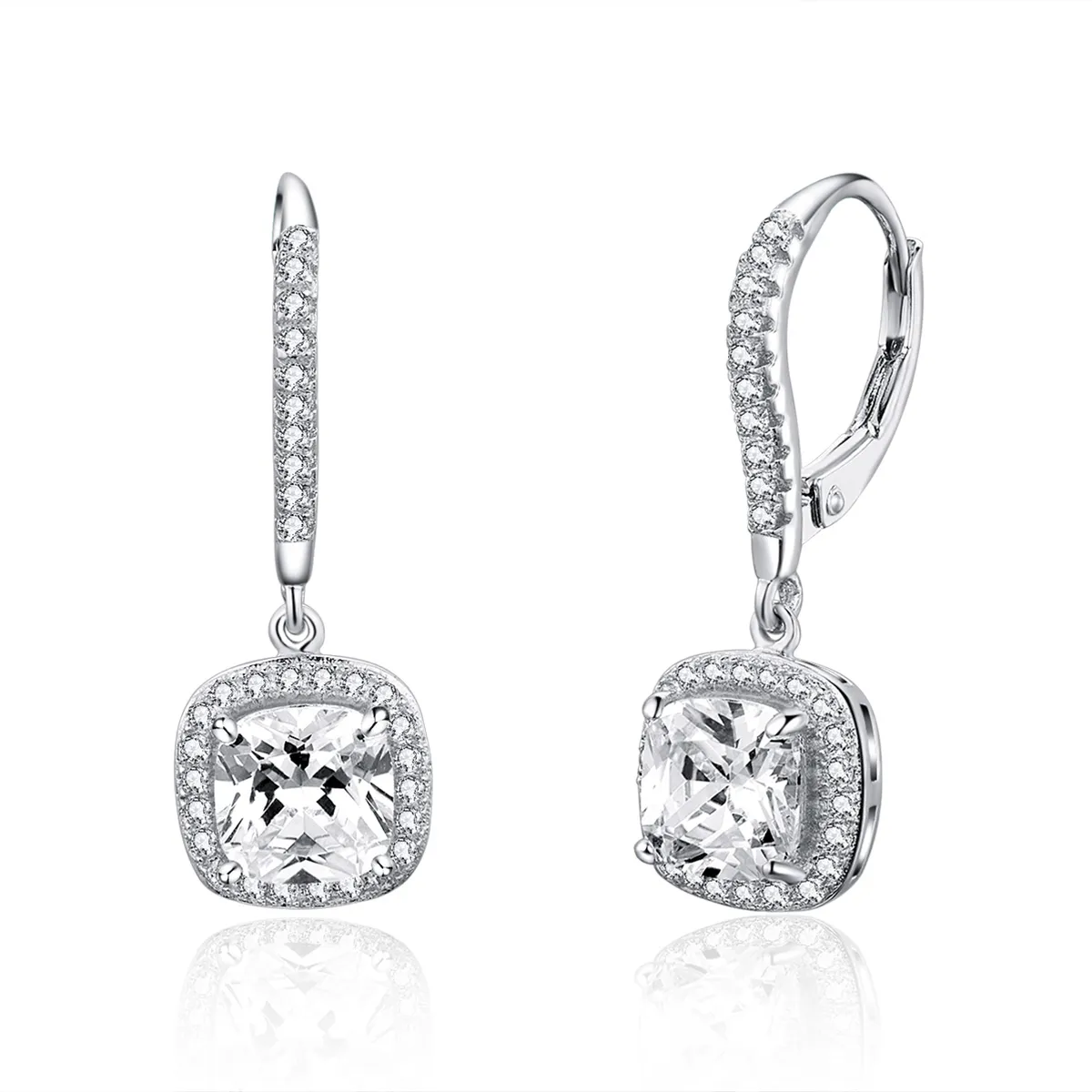 Silver Shining Time Hanging Earrings - PANDORA Style - SCE520