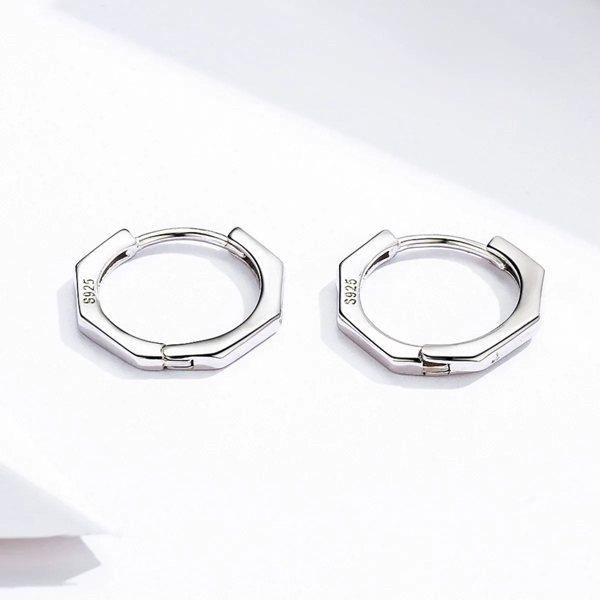 Silver Simple Earrings Hoop Earrings - PANDORA Style - SCE622