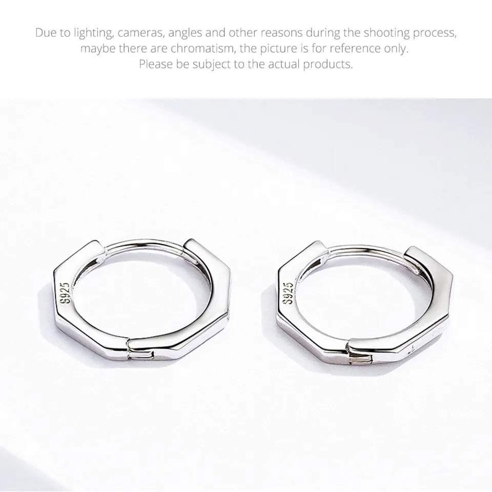 Silver Simple Earrings Hoop Earrings - PANDORA Style - SCE622