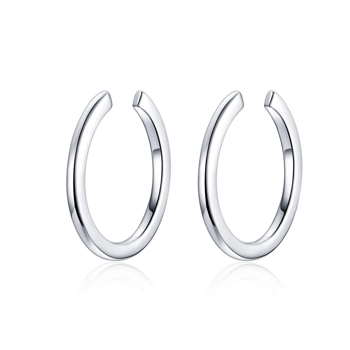 Silver Simple Hoop Earrings - PANDORA Style - SCE647